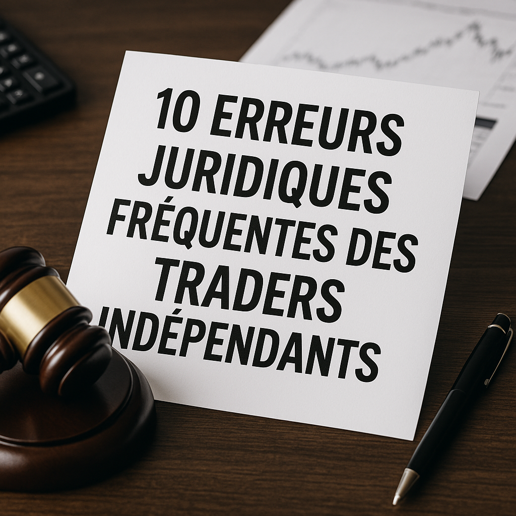 10 erreurs juridiques fréquentes des traders indépendants.