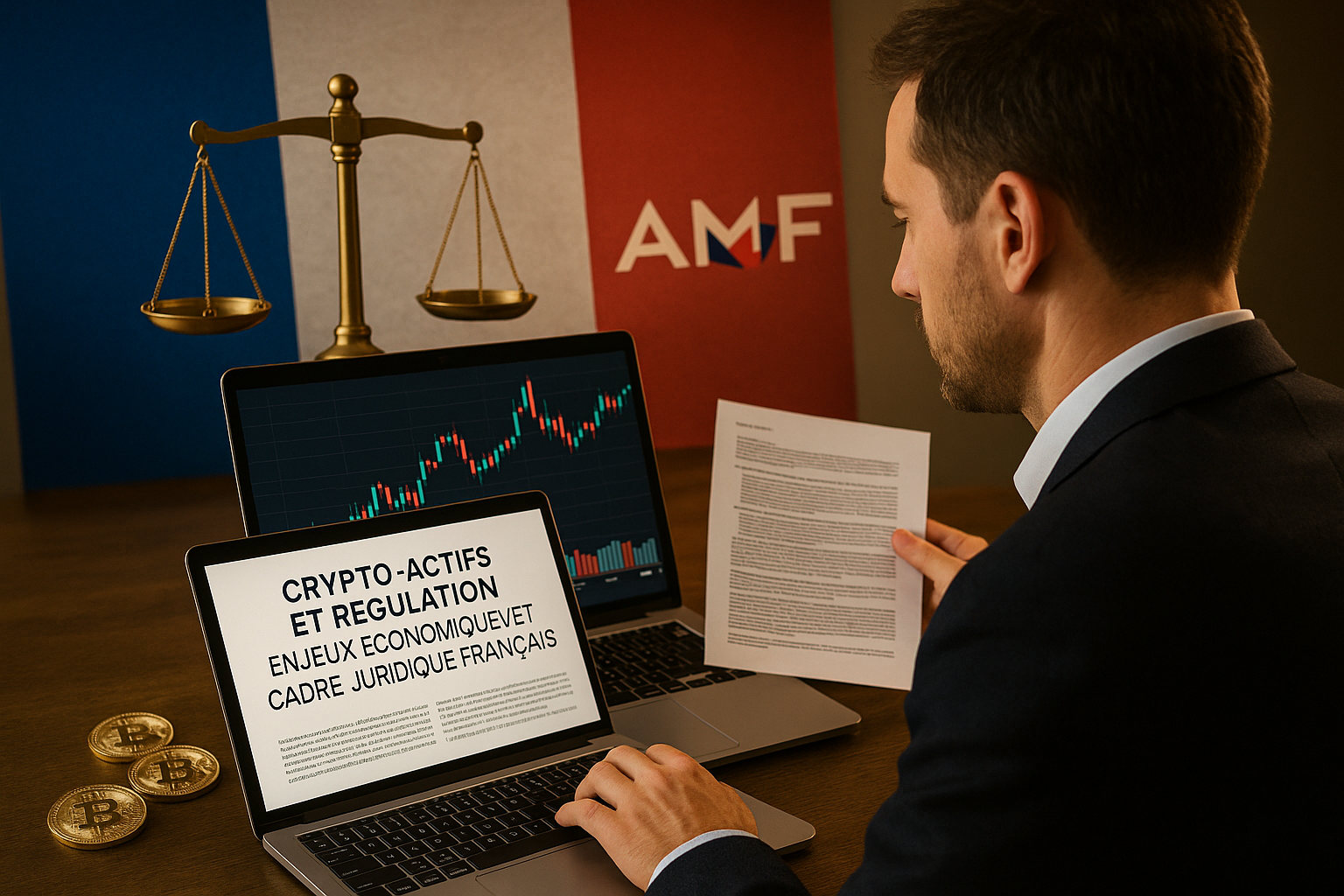 Crypto-actifs et régulation : enjeux économiques et cadre juridique français.