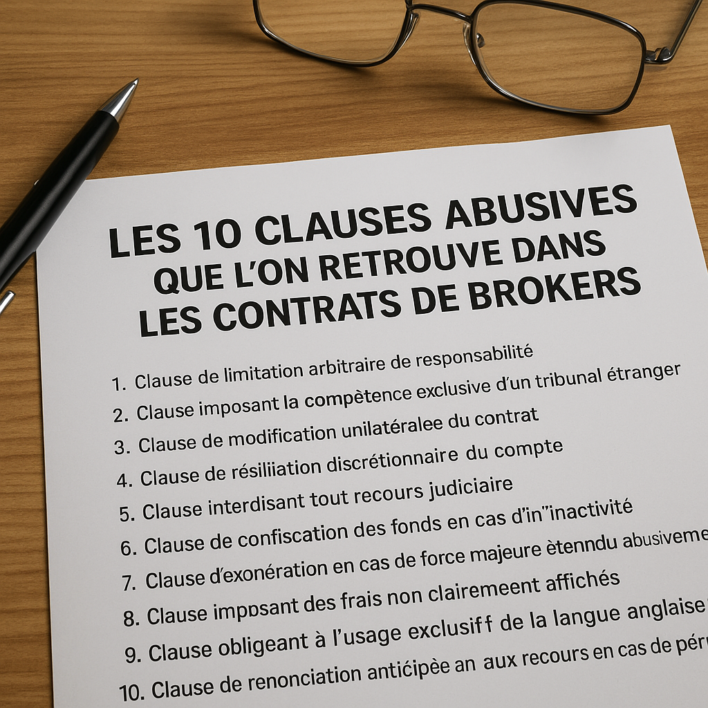 Les 10 clauses abusives que l’on retrouve dans les contrats de brokers.